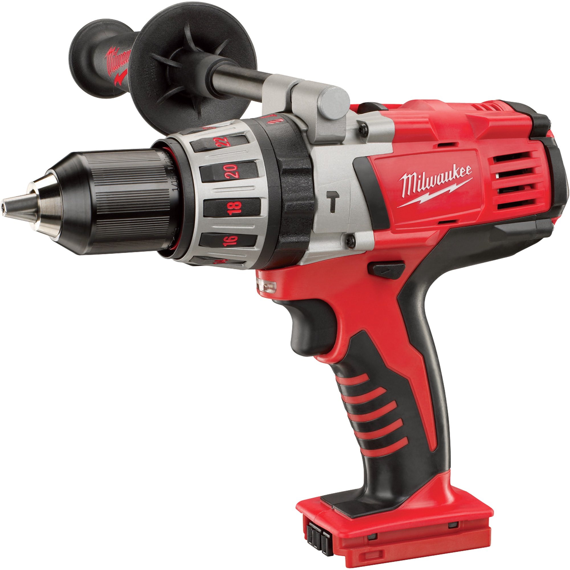 Milwaukee 28V Li-Ion Cordless Electric Hammerdrill — Tool Only, 1/2 in. Keyless Chuck, 1,800 RPM, Model# 0726-20